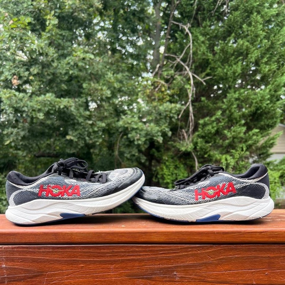 Hoka One One Youth 4.5 Rincon 4 Big Kids Black Cobalt Blue Running Sneakers
